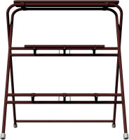 (obrázek pro) Skládací trubkový stupínek, 3 stupně, š. 100 cm, lakovaný
