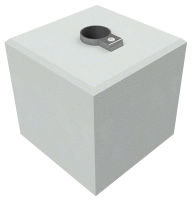 (obrázek pro) Betonový blok pro značky a rozcestníky 30x30x30 cm, otvor pr. 60 mm