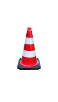 (obrázek pro) BASt dopravní kužel TL dvojdílný, červeno-bílý, folie 2 RA2/B, v. 50 cm