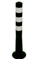 (obrázek pro) Elastický sloupek pr. 80 mm, v. 75 cm, černý, 3x reflexní pásek stříbrný