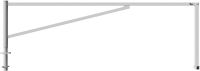 (obrázek pro) Otočná závora F 400 cm, do betonu, trojhr. klíč, v. 95 cm, zinek
