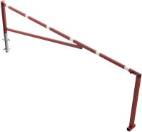 (obrázek pro) Otočná závora F 400 cm, do betonu, trojhr. klíč, v. 95 cm, lak