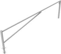 Otočná závora F 450 cm, do betonu, cyl. zámek, v. 95 cm, zinek
