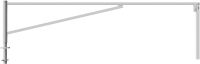 (obrázek pro) Otočná závora F 450 cm, do betonu, cyl. zámek, v. 95 cm, zinek