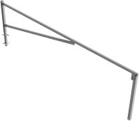 (obrázek pro) Otočná závora F 450 cm, do betonu, cyl. zámek, v. 95 cm, zinek