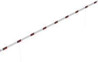 (obrázek pro) Závěsná výšková zábrana vjezdu, 600 cm, oboustranná, červeno-bílá