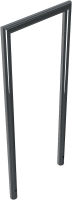 (obrázek pro) Opěrná hrazda z trubky pr. 48 mm, 50x90 cm, do betonu, lak