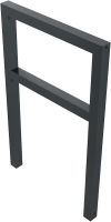 (obrázek pro) Opěrná hrazda s příčkou na kola 60x60 mm, 75x120 cm, do betonu, lak