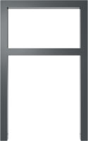 (obrázek pro) Opěrná hrazda s příčkou na kola 60x60 mm, 75x120 cm, do betonu, lak
