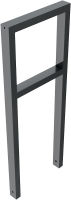 (obrázek pro) Opěrná hrazda s příčkou na kola 60x40 mm, 45x120 cm, do betonu, lak