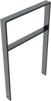 (obrázek pro) Opěrná hrazda s příčkou na kola 80x20 mm, 75x120 cm, do betonu, lak