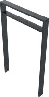 Opěrná hrazda s nízk. příčkou na kola 80x20 mm, 100x120 cm, do betonu, lak