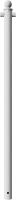 Středový sloupek pro 1 příčku s kulatou hlavicí, pr. 60 mm, d. 150 cm, pozink