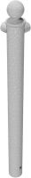 (obrázek pro) Rohový sloupek zábradlí s kulatou hlavicí, pr. 60 mm, d. 150 cm, pozink