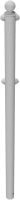 (obrázek pro) Rohový sloupek pro 2 příčky s kulatou hlavicí, pr. 60 mm, d. 150 cm, pozink
