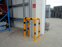 (obrázek pro) Ochranný rám U4 do betonu, 100x45x115 cm, pr. 76 mm, žluto-černý