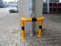 Ochranný rohový rám R2R do betonu 60x35x65 cm, pr. 76 mm, žluto-černý
