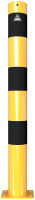 (obrázek pro) Ocelový sloupek pr. 89 mm, v. 90 cm, na patku, žluto-černý