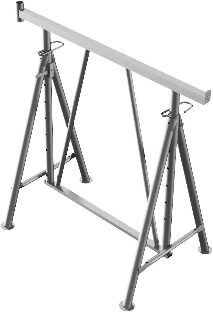 (obrázek pro) Výškově nastavitelná stavební koza Compact S 1200 V2, zinek
