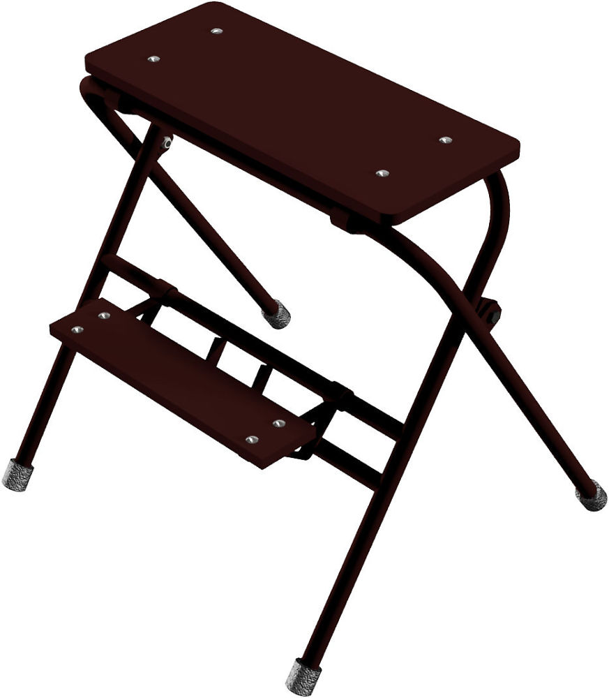 (obrázek pro) Skládací trubkový stupínek, 2 stupně, š. 60 cm, lakovaný