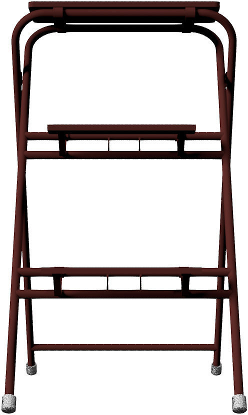 (obrázek pro) Skládací trubkový stupínek, 3 stupně, š. 60 cm, lakovaný