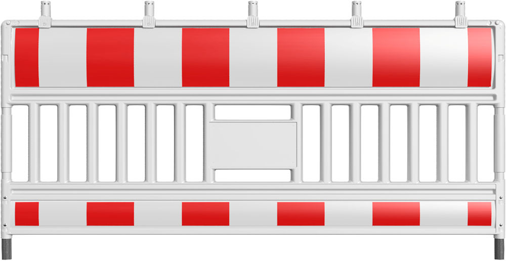 (obrázek pro) EURO3 plastová zábrana RA2/B, červeno-bílá, 200 cm, adaptér