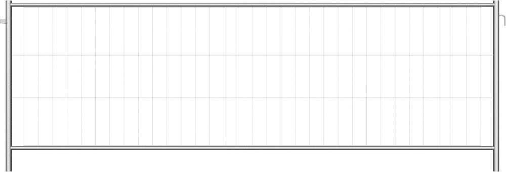 (obrázek pro) Mobilní oplocení Profi, základní díl s háky a oky, 300x120 cm
