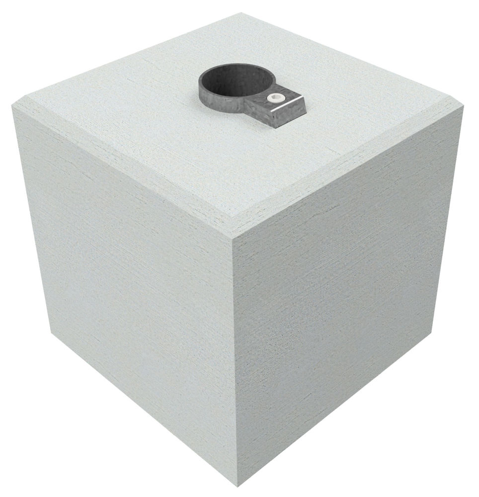 (obrázek pro) Betonový blok pro značky a rozcestníky 30x30x30 cm, otvor pr. 60 mm