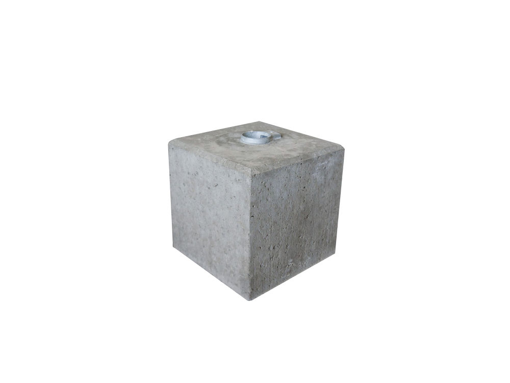 (obrázek pro) Betonový blok pro značky a rozcestníky 30x30x30 cm, otvor pr. 60 mm