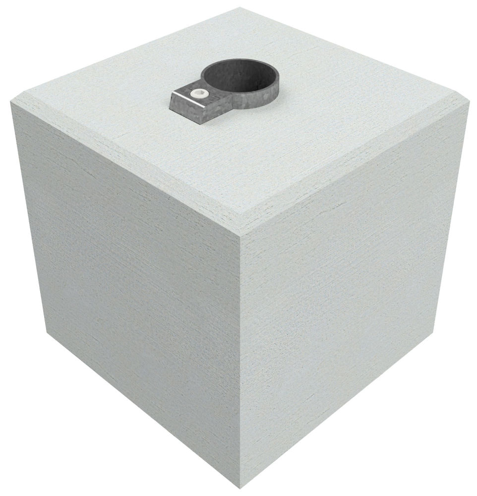(obrázek pro) Betonový blok pro značky a rozcestníky 30x30x30 cm, otvor pr. 60 mm