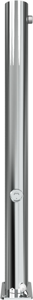 (obrázek pro) Nerezový sklopný sloupek 76 mm bez ozdoby, v. 90 cm, na patku, trojhranný klíč