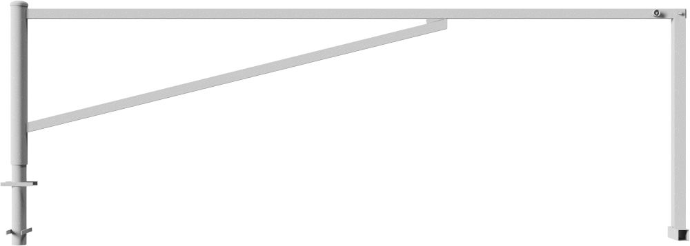 (obrázek pro) Otočná závora F 400 cm, do betonu, trojhr. klíč, v. 95 cm, zinek