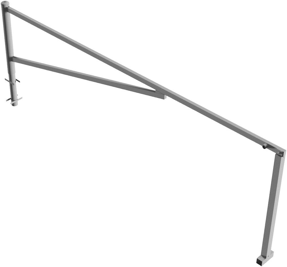 (obrázek pro) Otočná závora F 400 cm, do betonu, trojhr. klíč, v. 95 cm, zinek