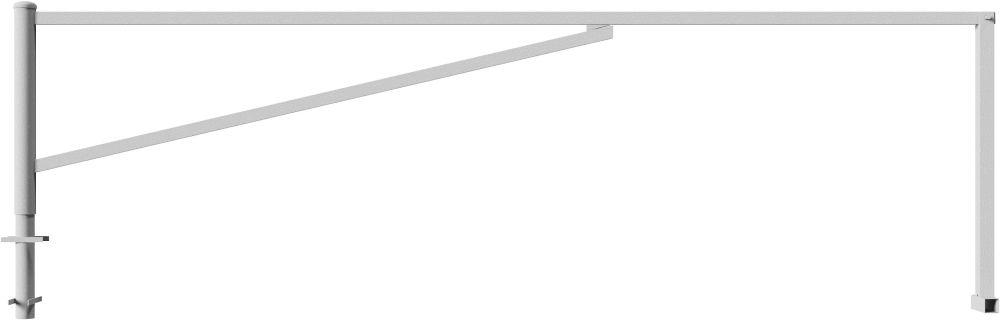 (obrázek pro) Otočná závora F 450 cm, do betonu, pro visací zámek, v. 95 cm, zinek