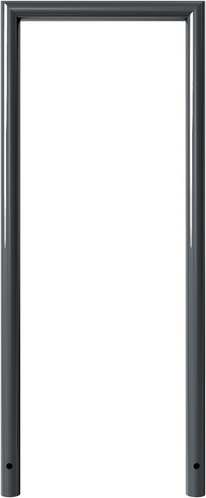 (obrázek pro) Opěrná hrazda z trubky pr. 48 mm, 50x90 cm, do betonu, lak