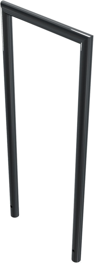 (obrázek pro) Opěrná hrazda z trubky pr. 48 mm, 50x90 cm, do betonu, lak