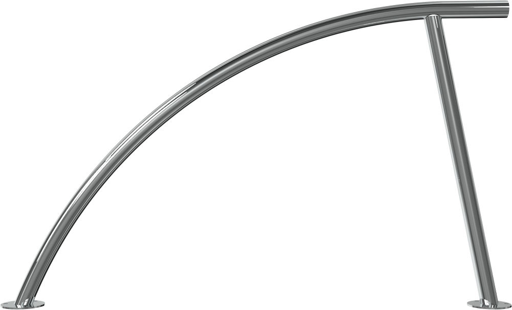 (obrázek pro) Nerezový opěrný oblouk na kola pr. 48 mm, 140x85 cm, na patky