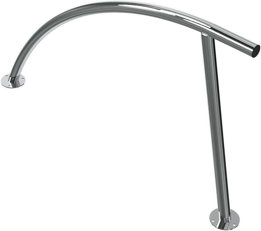 (obrázek pro) Nerezový opěrný oblouk na kola pr. 48 mm, 140x85 cm, na patky