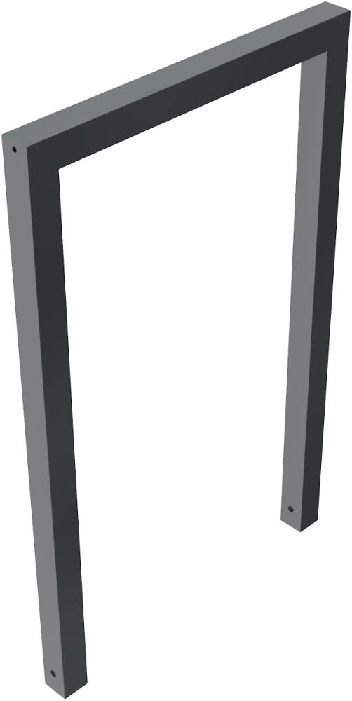 (obrázek pro) Opěrná hrazda na kola 60x60 mm, 75x120 cm, do betonu, lak