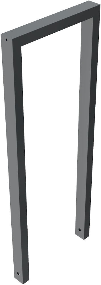 (obrázek pro) Opěrná hrazda na kola 60x40 mm, 45x120 cm, do betonu, lak