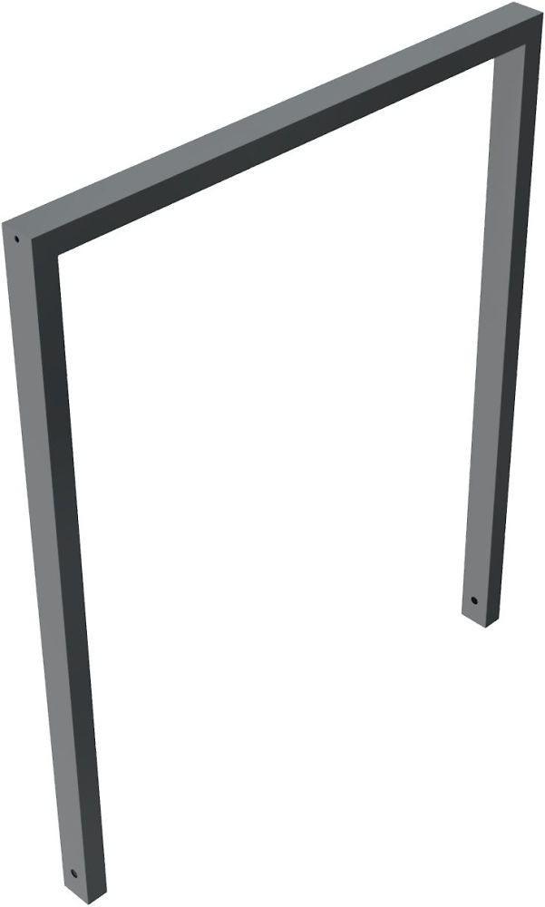 (obrázek pro) Opěrná hrazda na kola 60x40 mm, 100x120 cm, do betonu, lak