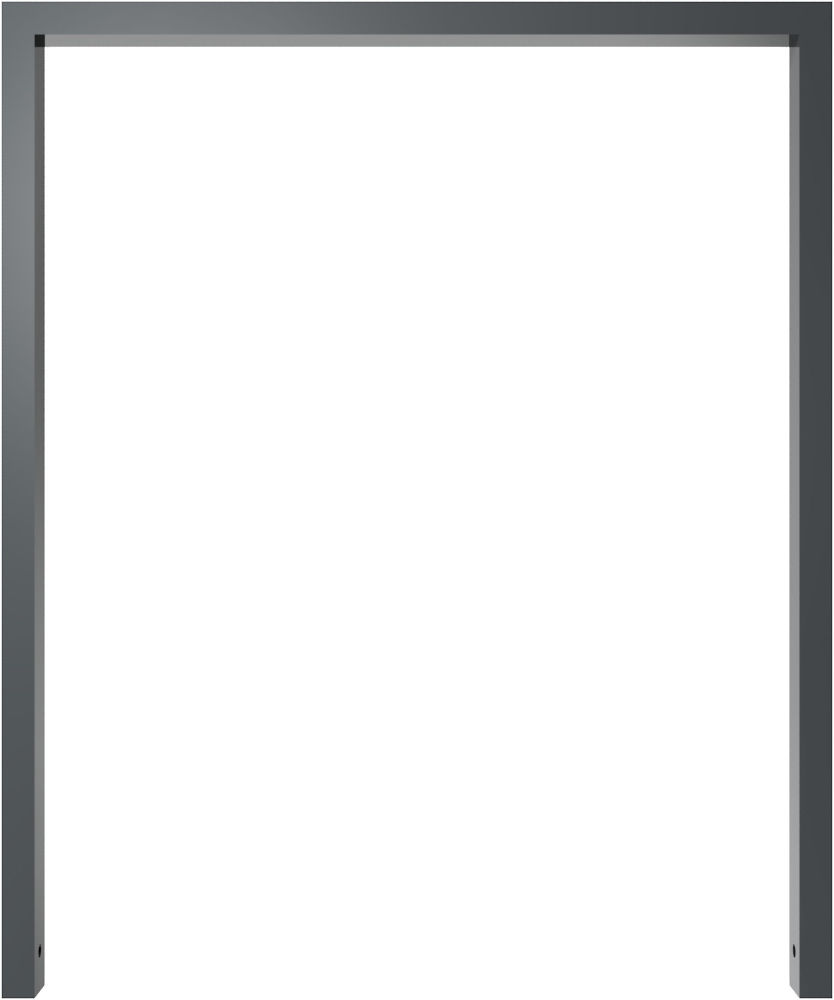 (obrázek pro) Opěrná hrazda na kola 60x40 mm, 100x120 cm, do betonu, lak