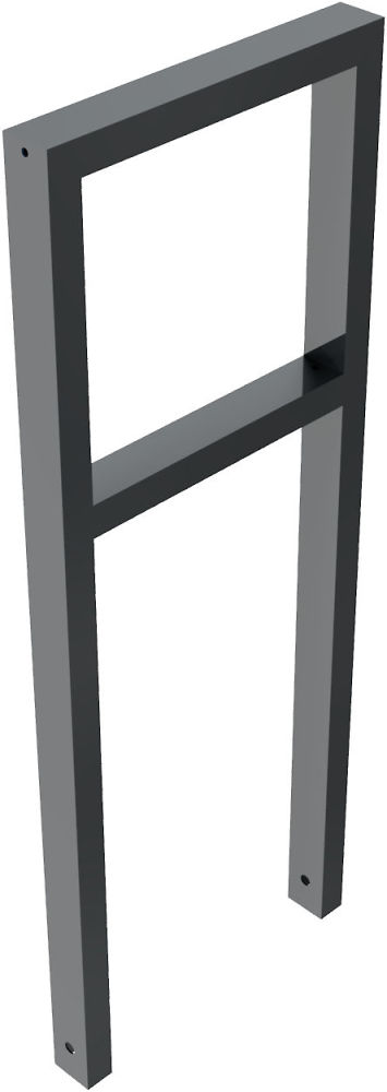 (obrázek pro) Opěrná hrazda s příčkou na kola 60x40 mm, 45x120 cm, do betonu, lak