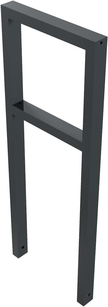 (obrázek pro) Opěrná hrazda s příčkou na kola 60x40 mm, 45x120 cm, do betonu, lak