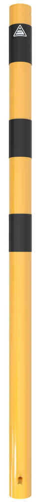 (obrázek pro) Ocelový sloupek pr. 60 mm, do betonu, v. 90 cm, žluto-černý