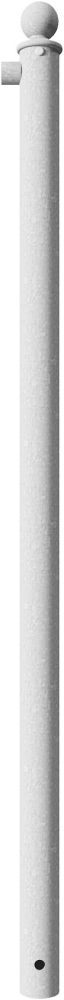 (obrázek pro) Koncový sloupek pro 1 příčku s kulatou hlavicí, pr. 60 mm, d. 150 cm, pozink