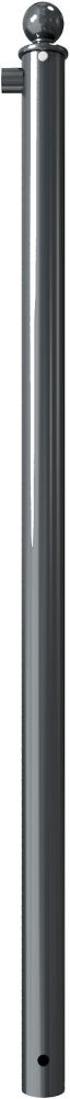 (obrázek pro) Koncový sloupek pro 1 příčku s kulatou hlavicí, pr. 60 mm, d. 150 cm, lak