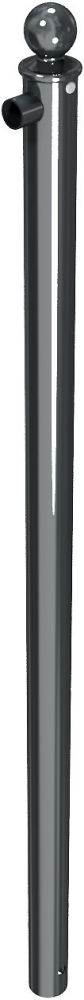 (obrázek pro) Koncový sloupek pro 1 příčku s kulatou hlavicí, pr. 60 mm, d. 150 cm, lak