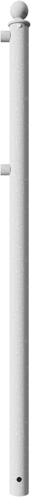 (obrázek pro) Koncový sloupek pro 2 příčky s kulatou hlavicí, pr. 60 mm, d. 150 cm, pozink