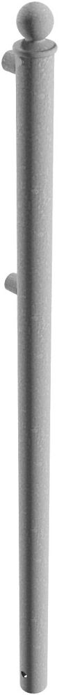 (obrázek pro) Koncový sloupek pro 2 příčky s kulatou hlavicí, pr. 60 mm, d. 150 cm, pozink